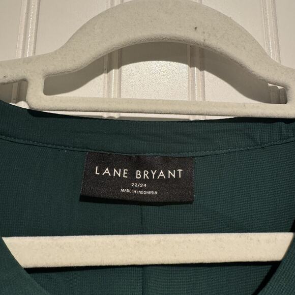 Lane Bryant Emerald Green Swing Blouse Plus Size 22/24 - Picture 4 of 6
